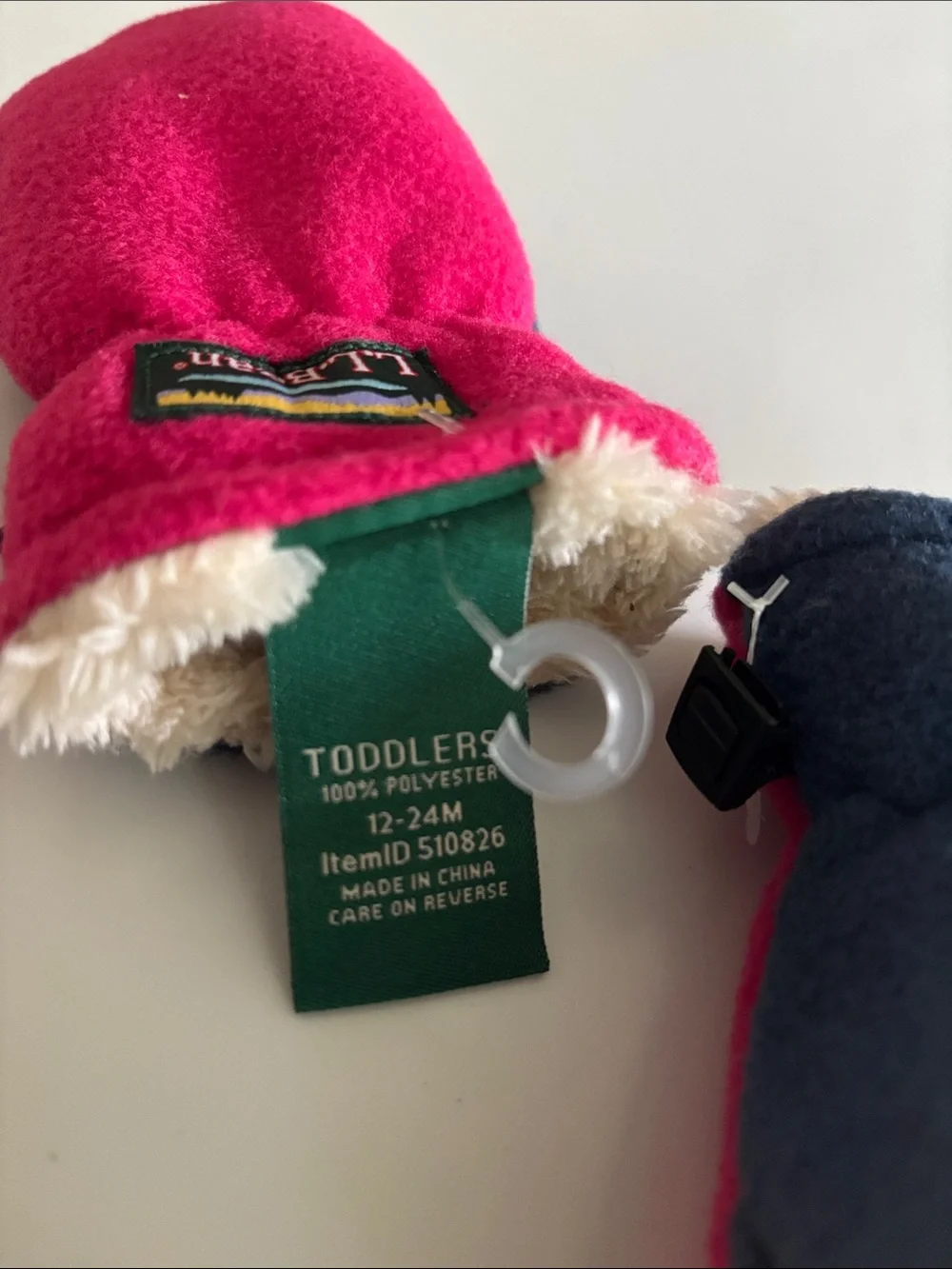 L.L. Bean Kids Bright Pink Fleece Mittens